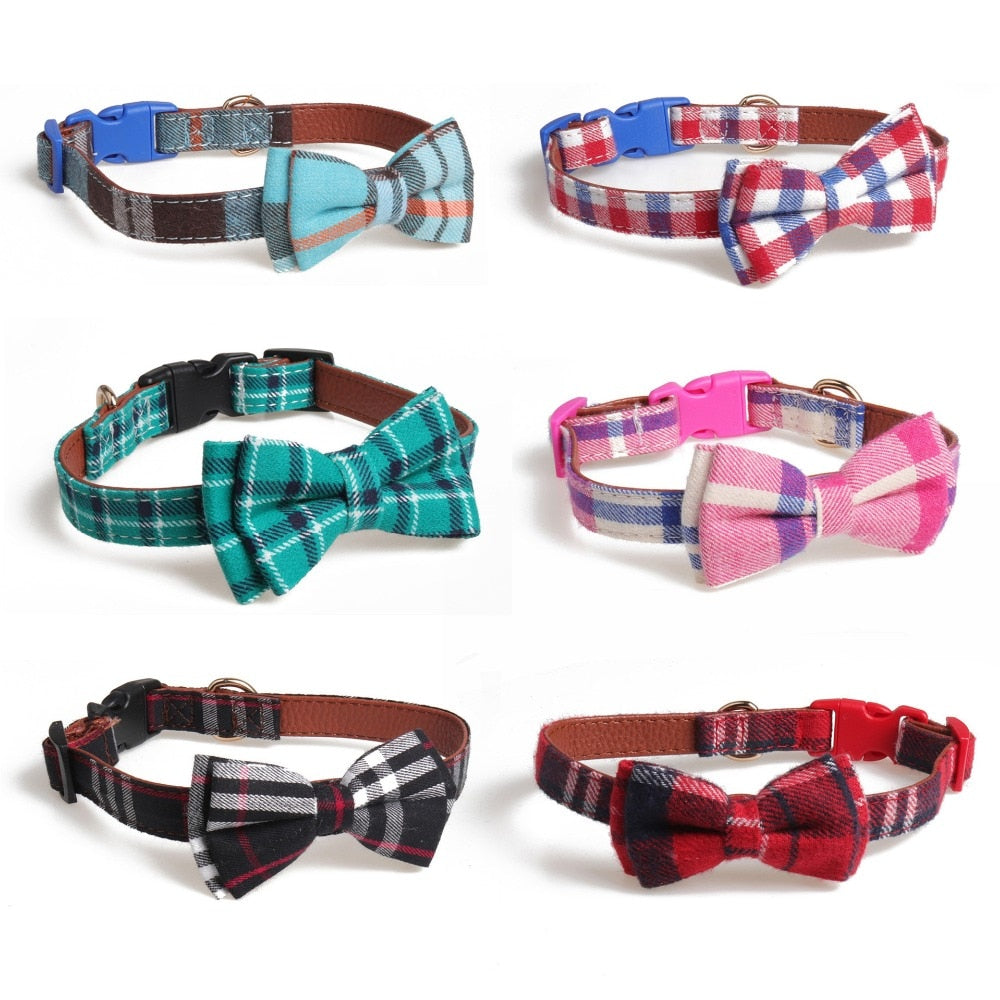 Plaid Printing Camouflage Dog Collars