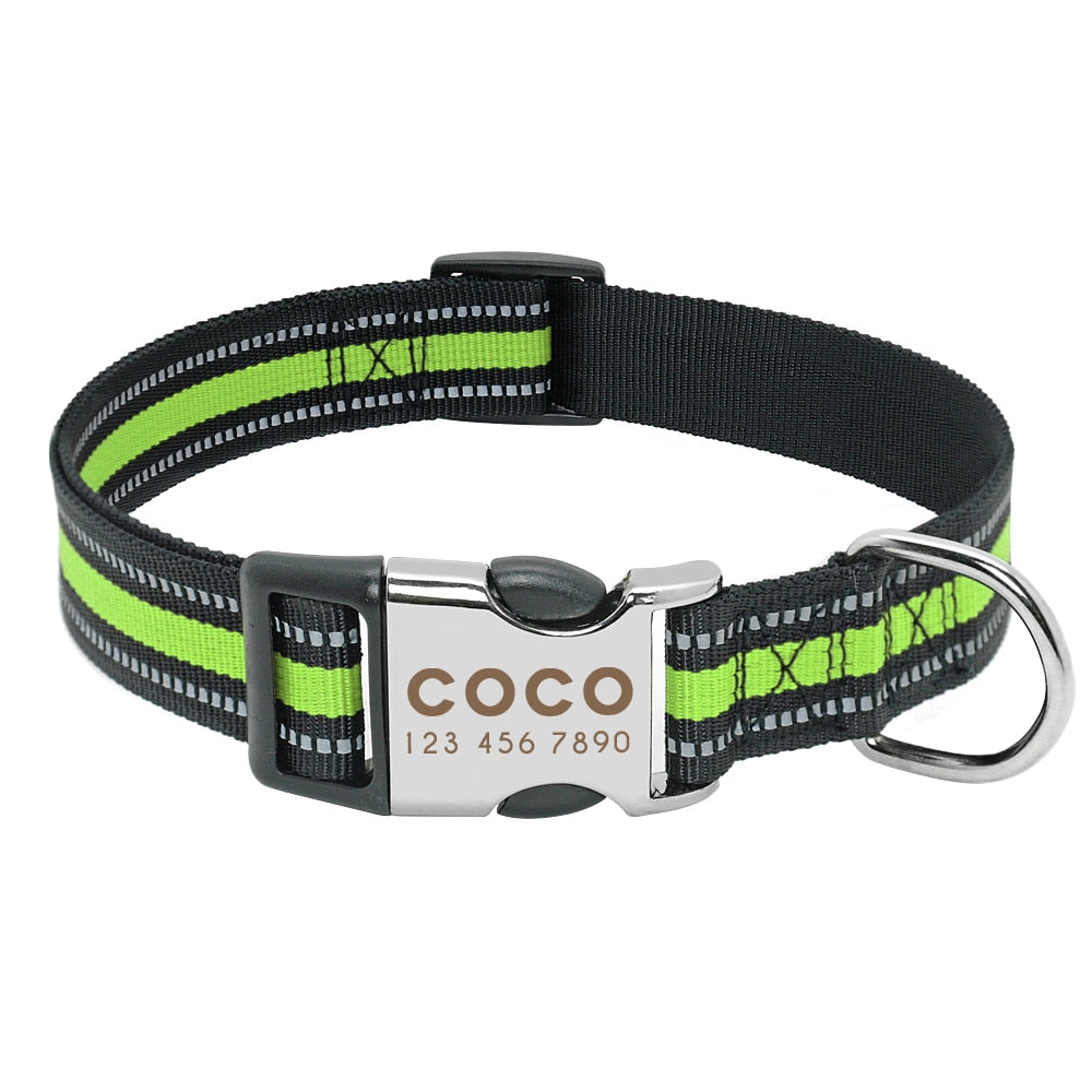 Personalized Dog Reflective Collar