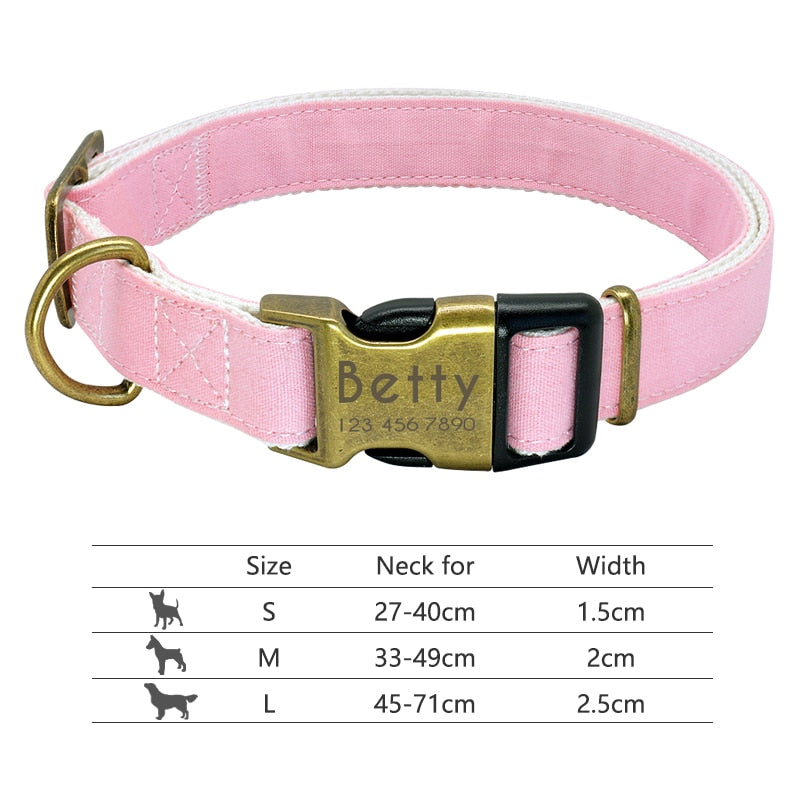 Personalized Nylon Dog Collar