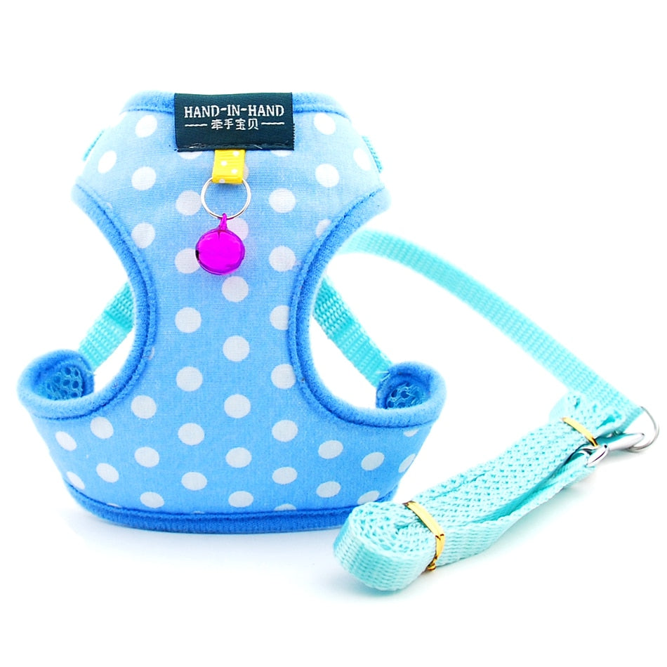 Cat Dot Print Cotton Harness Vest