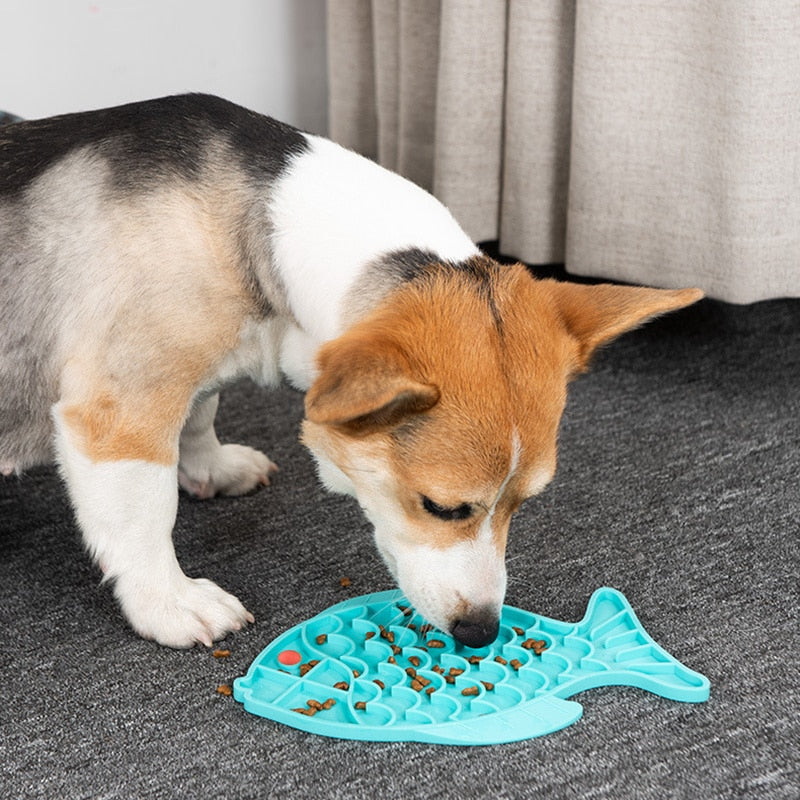 Dogs Fish Shape Silicone Lick Mat