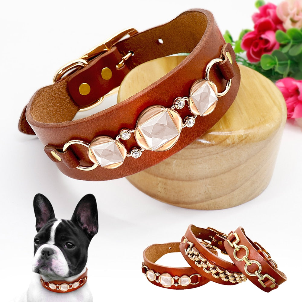 Durable Real Leather Dogs Collars