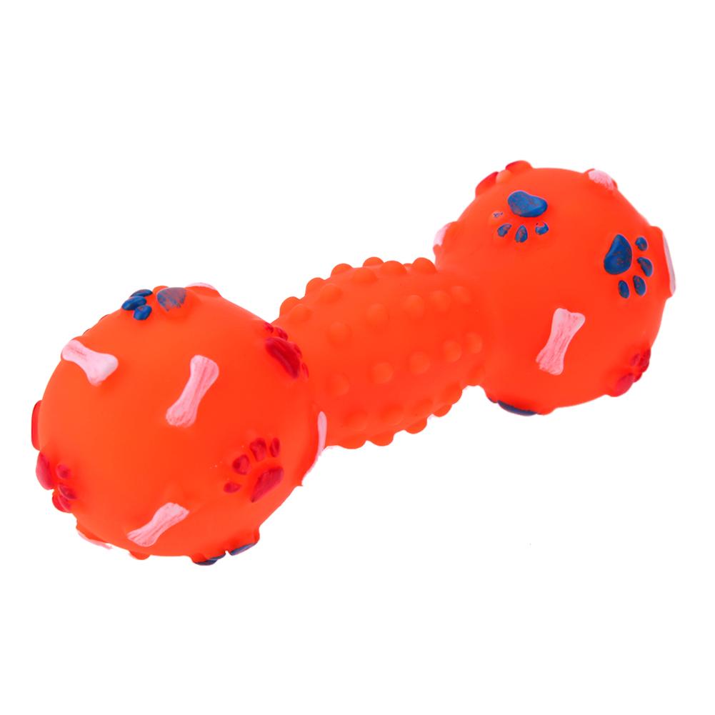 Dumbbell Shaped Dog Squeaky Chew Toy