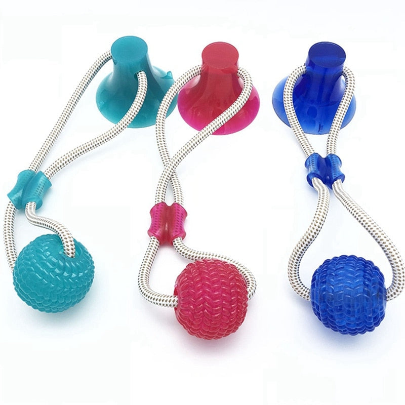 Dog Cup Suction Push Ball Toys