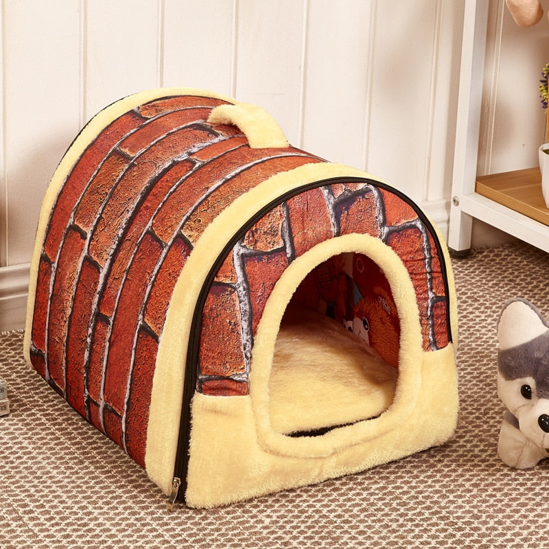 Indoor Dog House Cozy Cave Bed