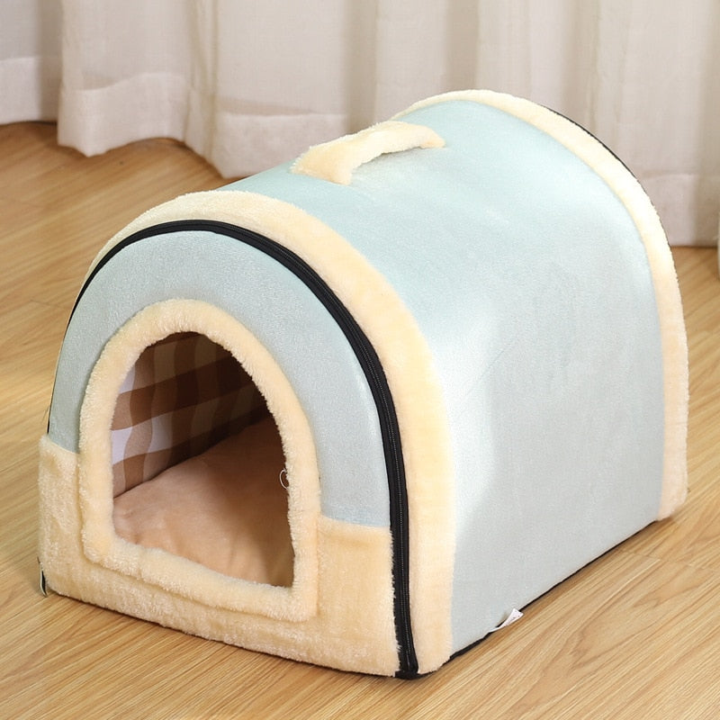 Indoor Dog House Cozy Cave Bed