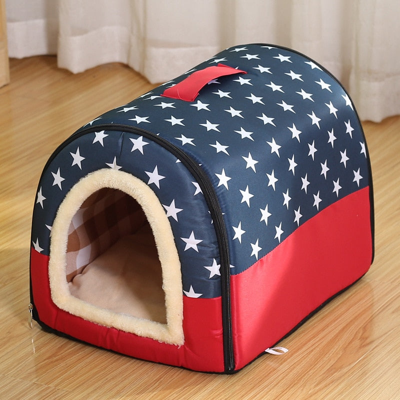 Indoor Dog House Cozy Cave Bed