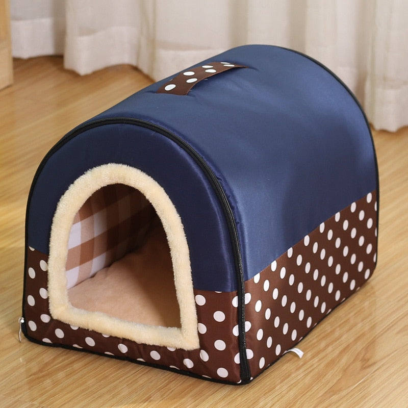 Indoor Dog House Cozy Cave Bed