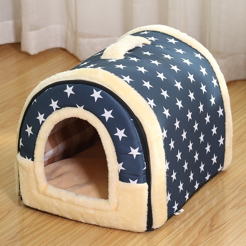 Indoor Dog House Cozy Cave Bed