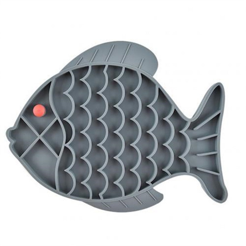 Dogs Fish Shape Silicone Lick Mat