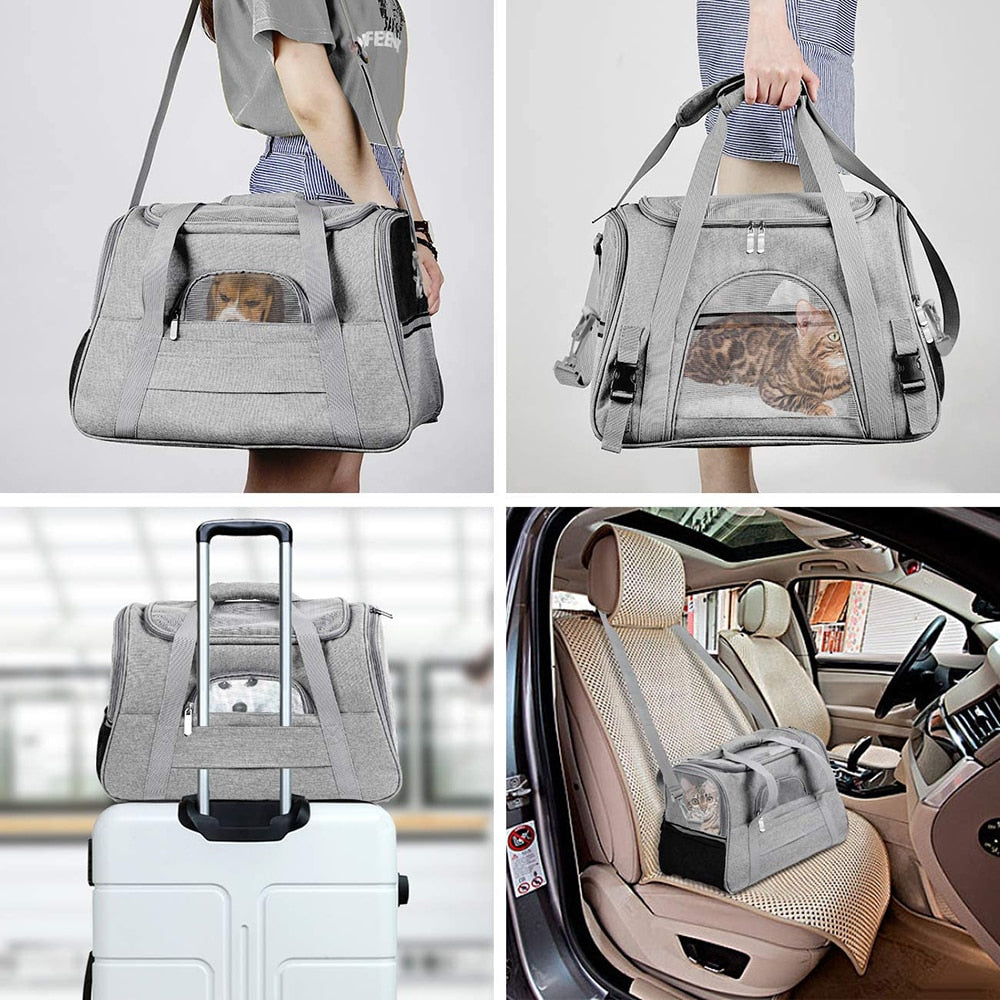 Dog Mesh Window Airline Bag