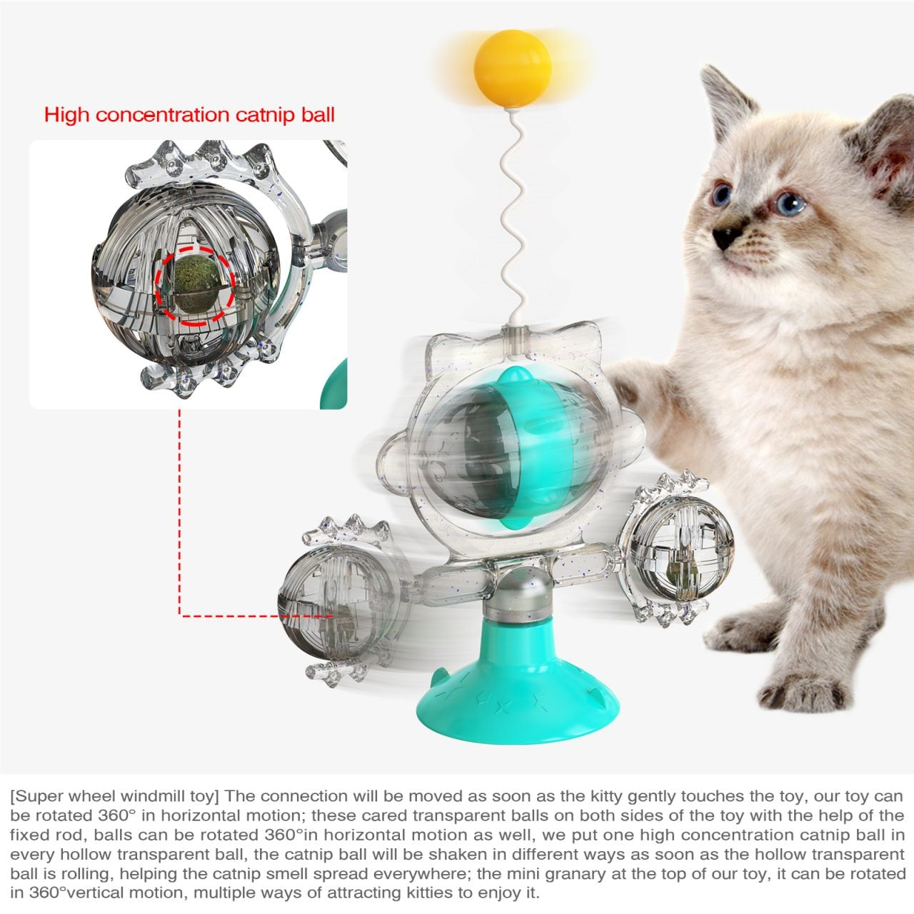 Cat Wheel Windwill Toy