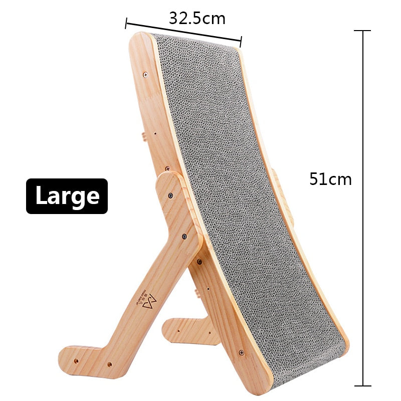 Wooden Cat Scratcher Scraper Bed