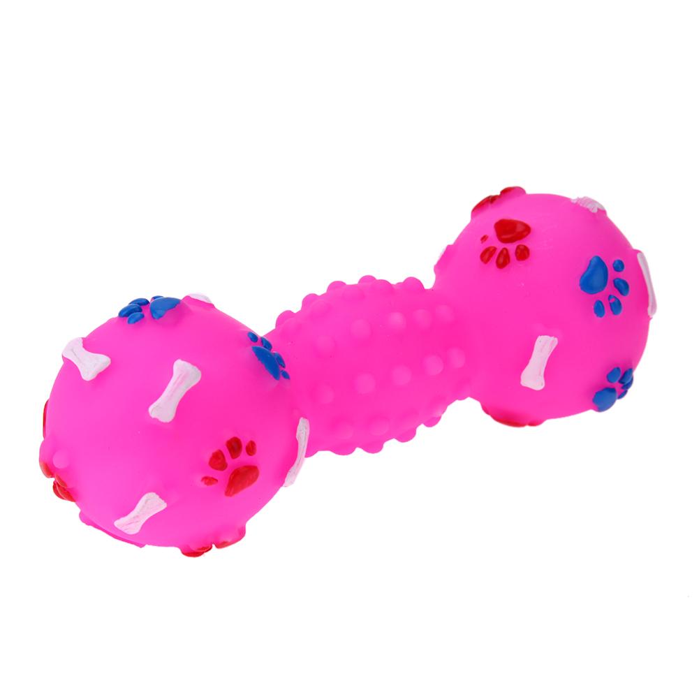 Dumbbell Shaped Dog Squeaky Chew Toy