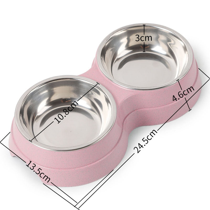 Pet Double Bowls Set