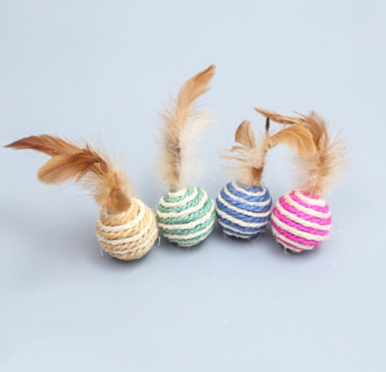 Cat Toy Pet Rattan Ball