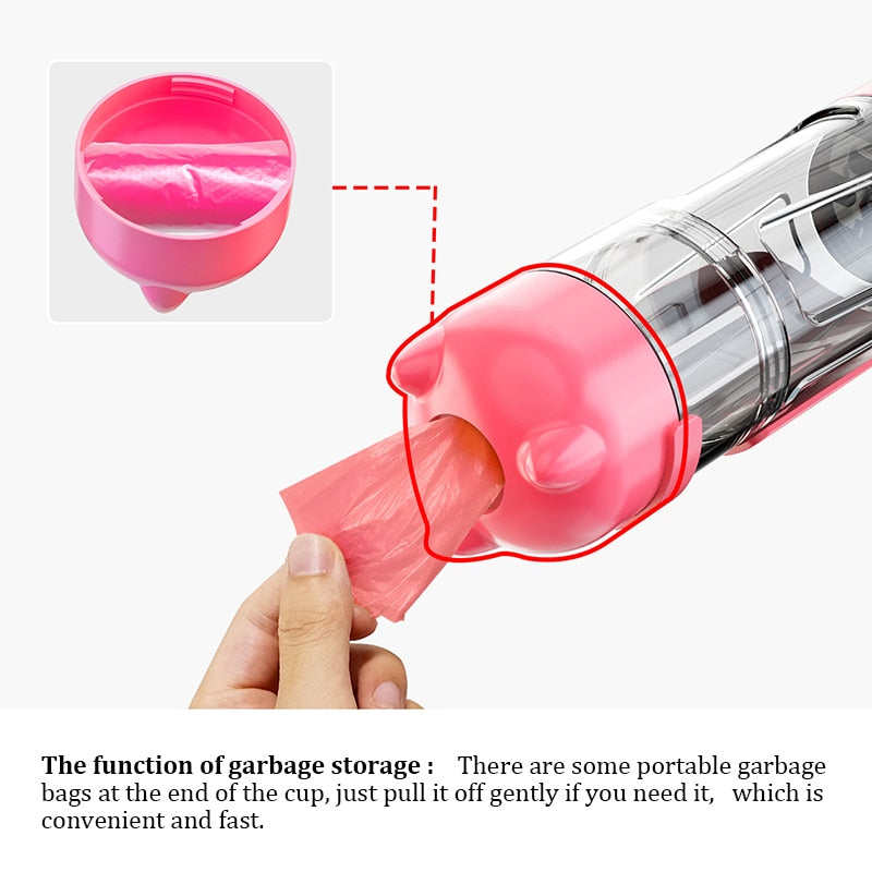 Portable Pet Water Bottle Food Feeder