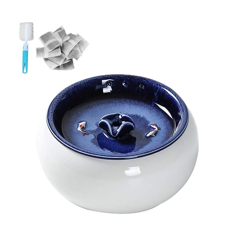 Electric Ceramic Cat Water Fountain