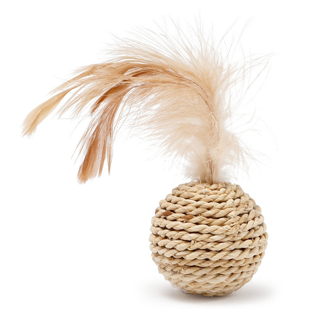 Cat Toy Pet Rattan Ball