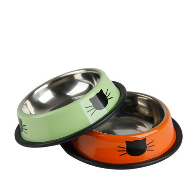 Multicolor Stainless Steel Dog Bowl