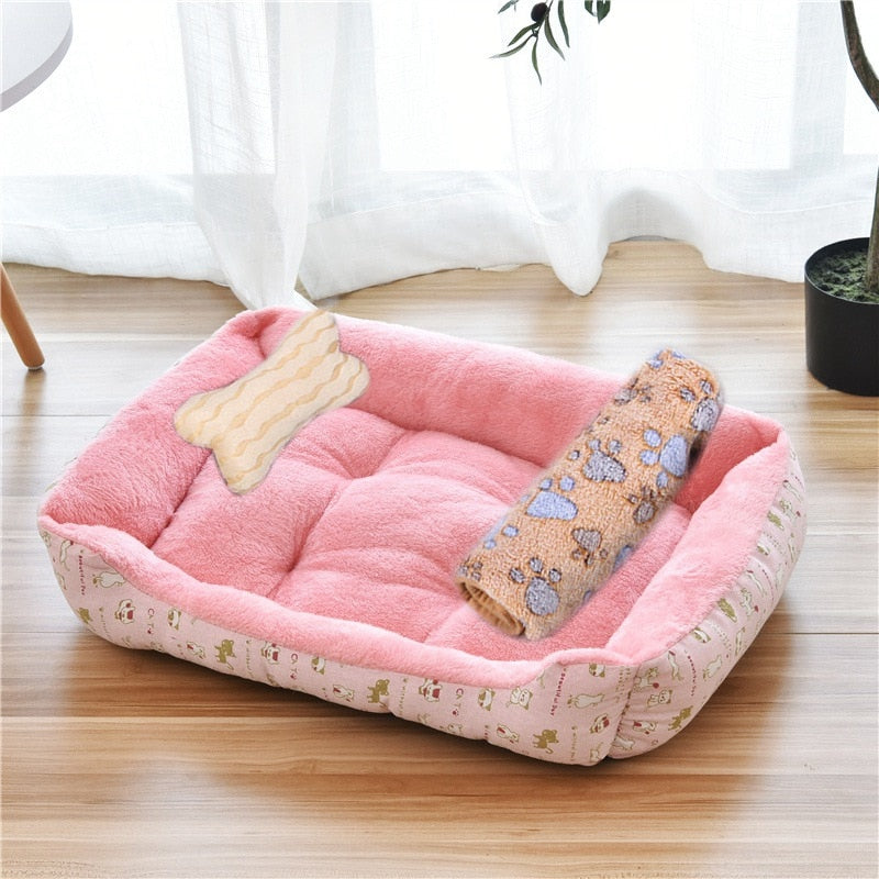 Dog Candy-colored Square Warm Bed