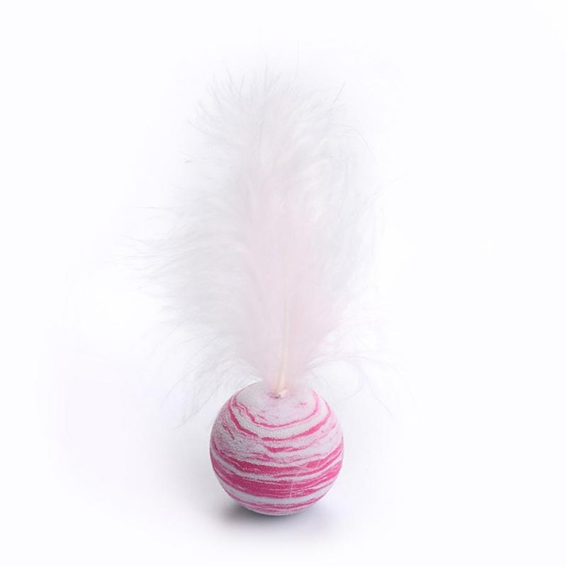 Cat Ball Feather Funny Toy