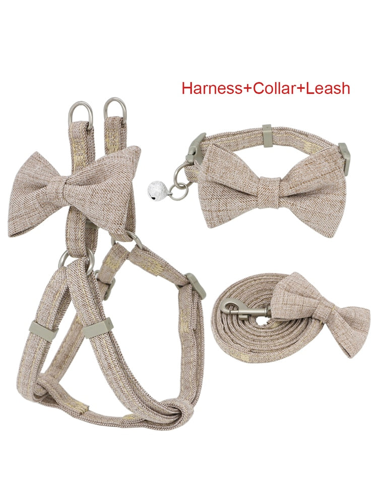 Dog Cute Bow Double Layer Harness