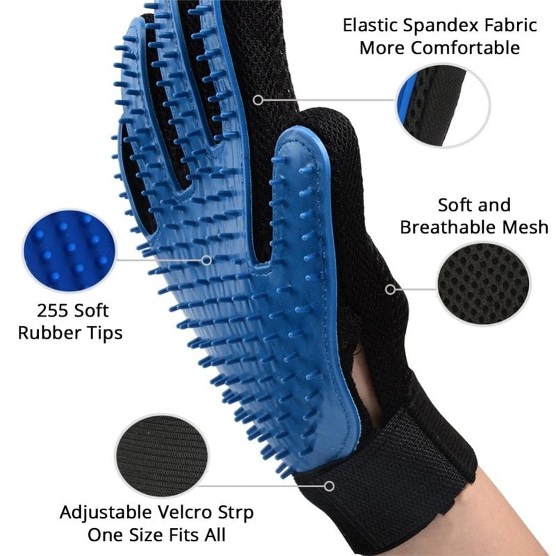 Cat grooming gloves