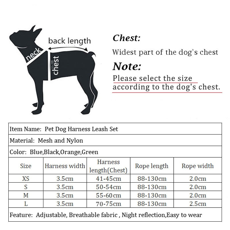 Breathable Nylon Mesh Dog Harness