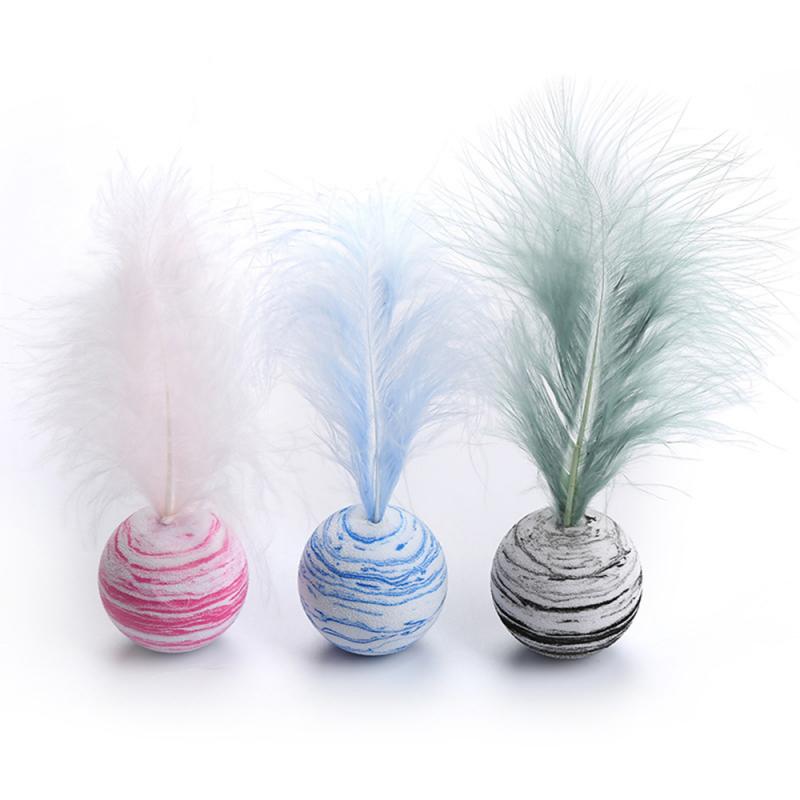 Cat Ball Feather Funny Toy