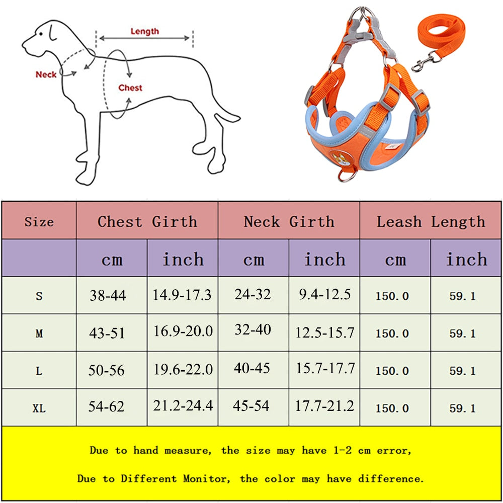 Pet Dog Harness and Leash Set