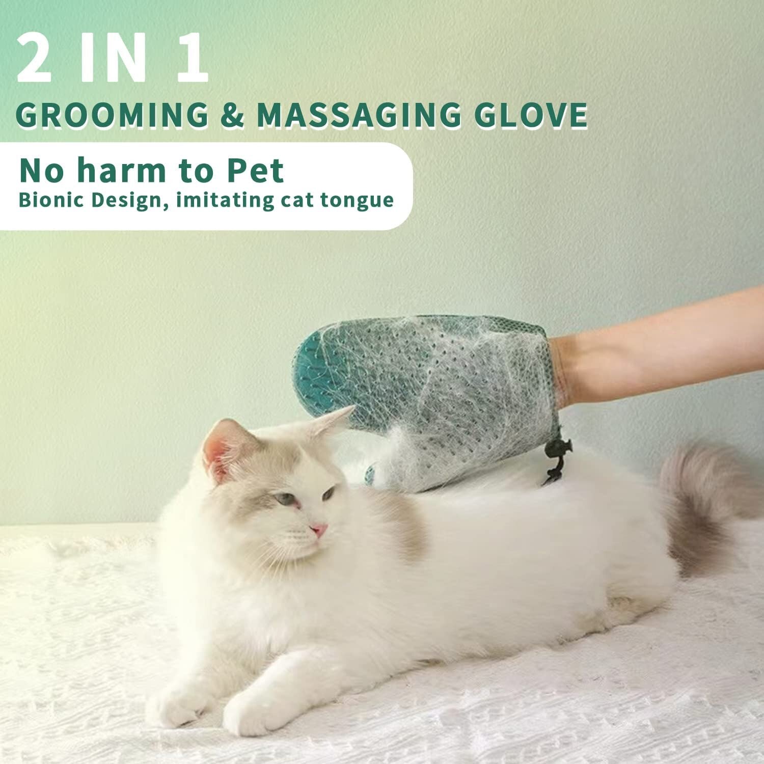 2 in 1 Pet Grooming Glove