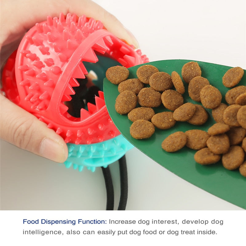 Dog Silicon Cup Suction Tug Ball Toys