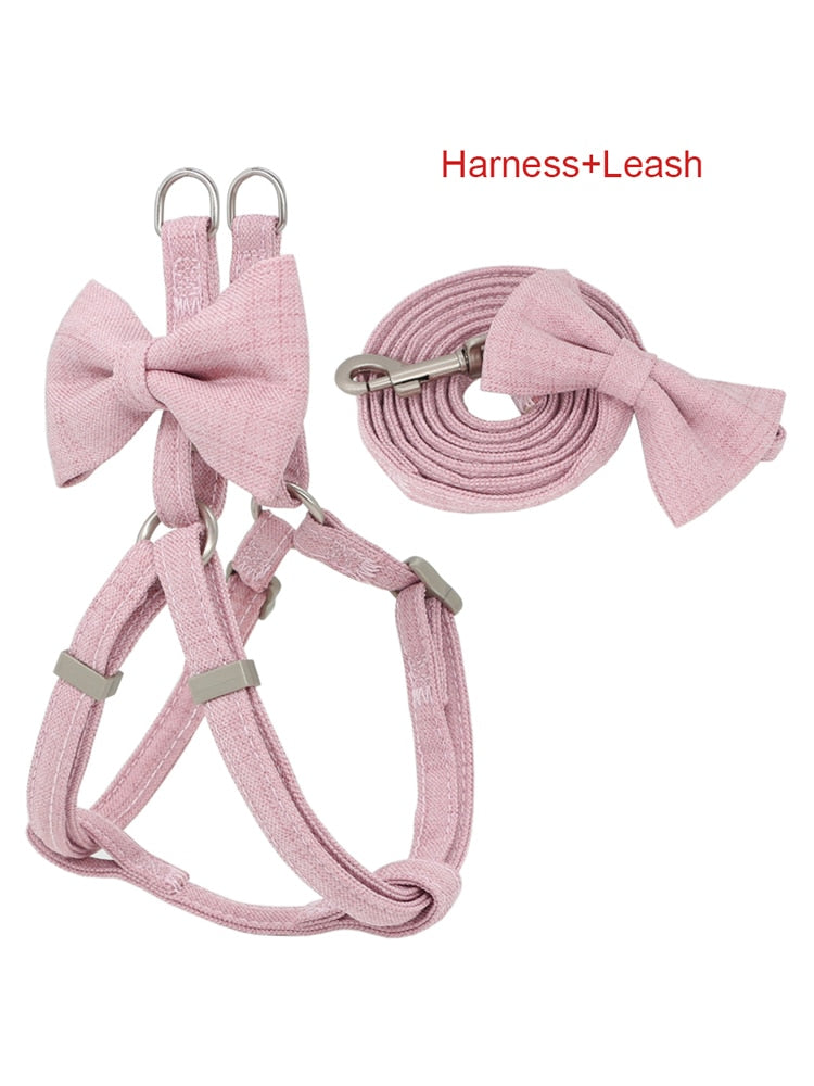 Dog Cute Bow Double Layer Harness