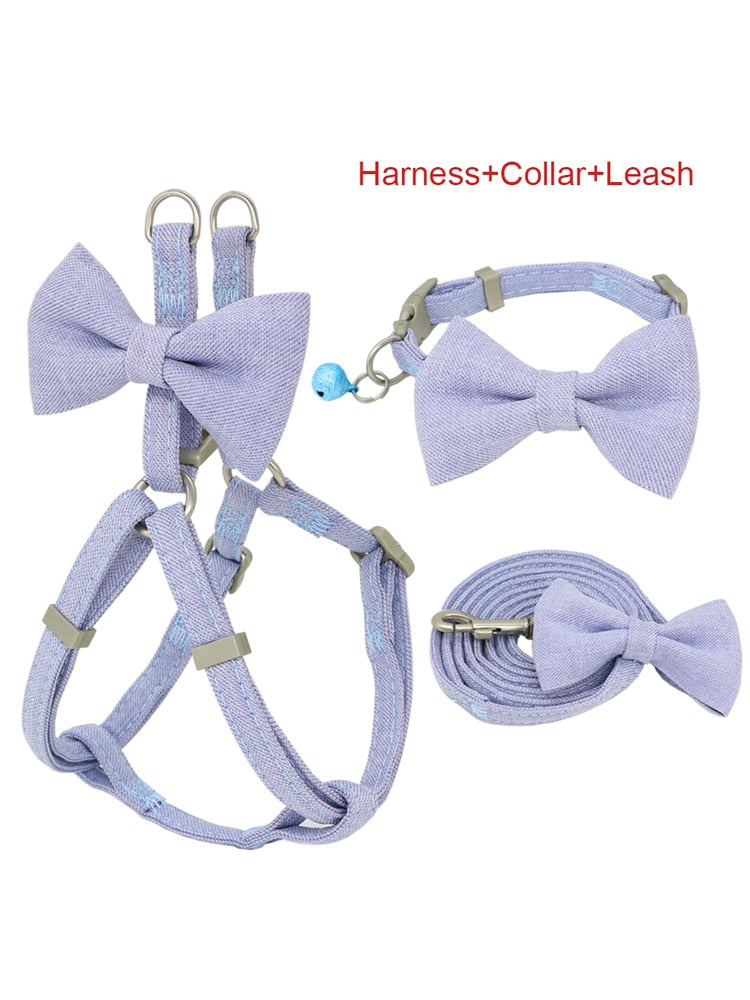 Dog Cute Bow Double Layer Harness