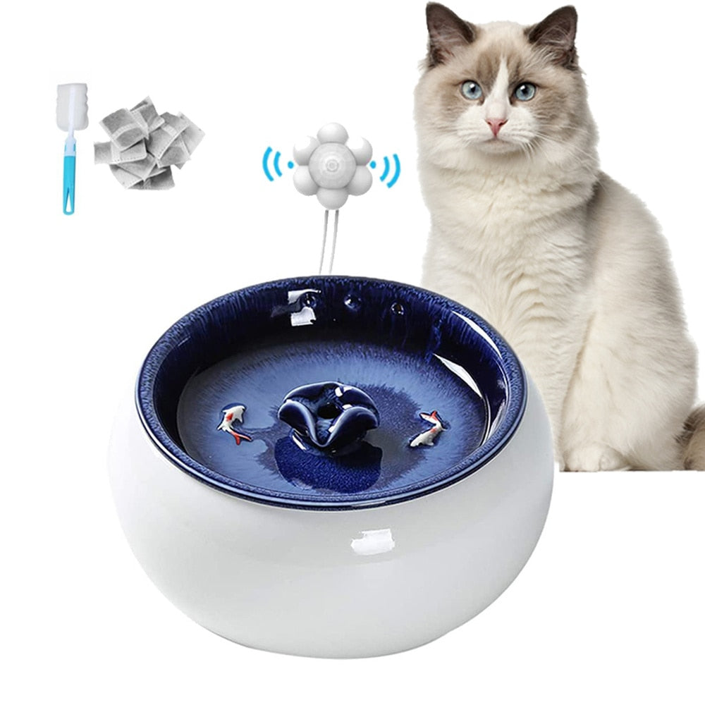 Electric Ceramic Cat Water Fountain