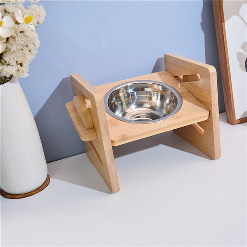 Bamboo Elevated Dog Bowls