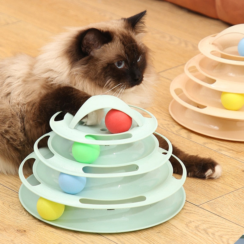 4 Levels turnable Cat Toy