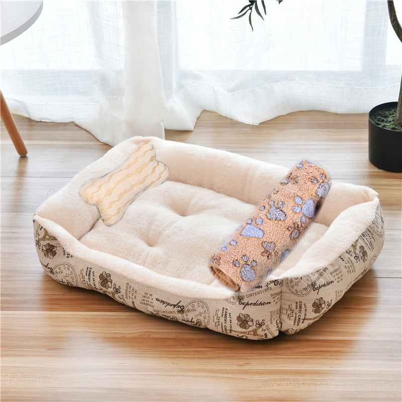 Dog Candy-colored Square Warm Bed