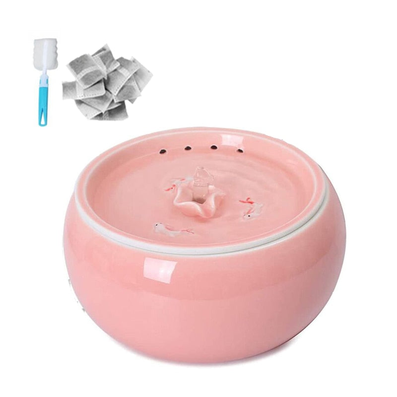 Electric Ceramic Cat Water Fountain