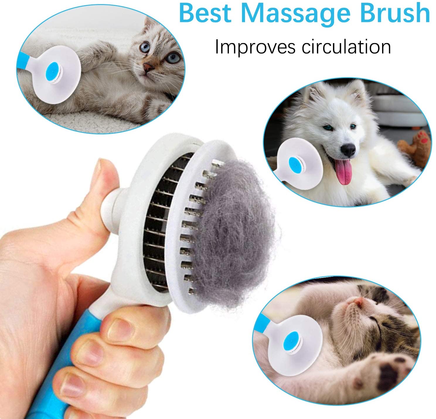 Dog Self Cleaning Slicker Brush