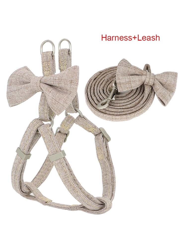 Dog Cute Bow Double Layer Harness