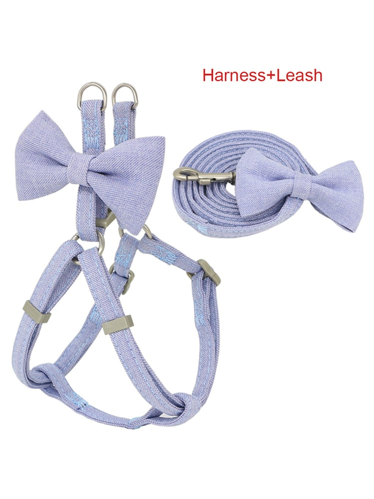 Dog Cute Bow Double Layer Harness