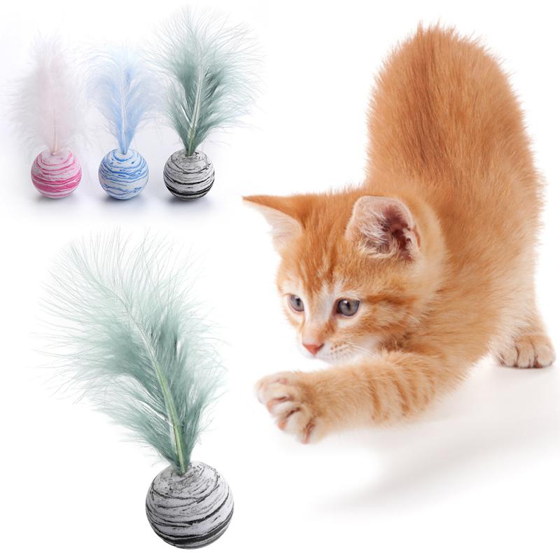 Cat Ball Feather Funny Toy