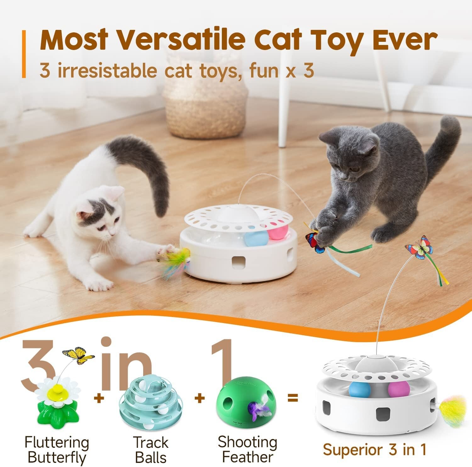 3-in-1 Smart Interactive Kitten Toy