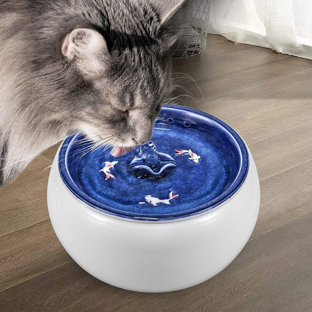 Electric Ceramic Cat Water Fountain