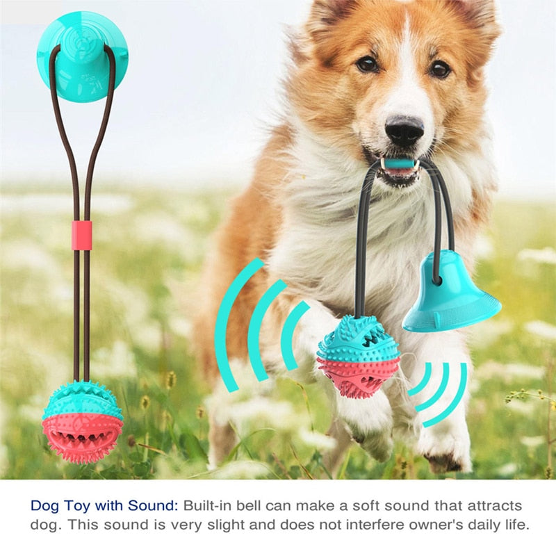 Dog Silicon Cup Suction Tug Ball Toys