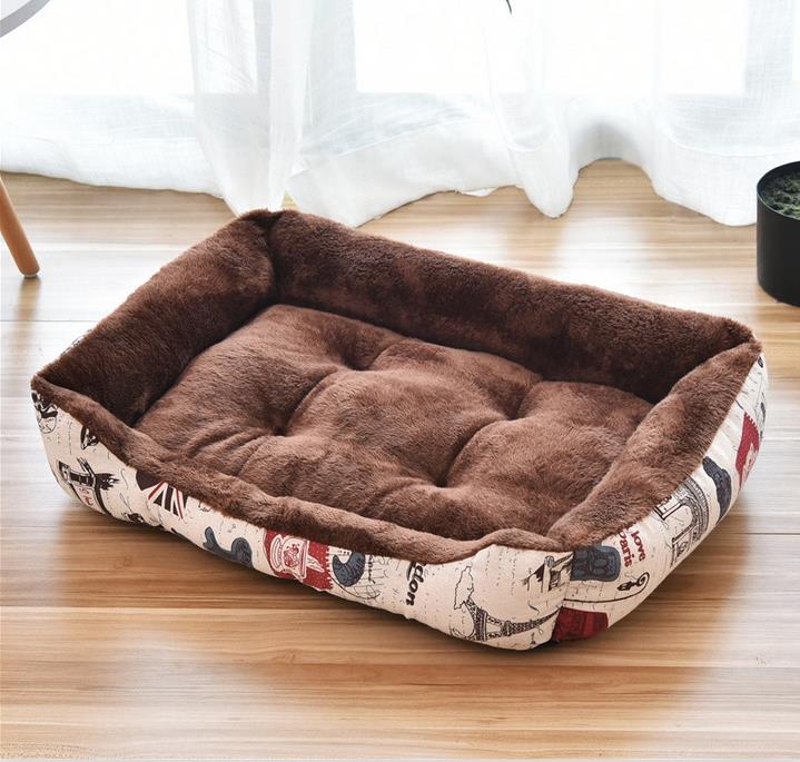 Dog Candy-colored Square Warm Bed