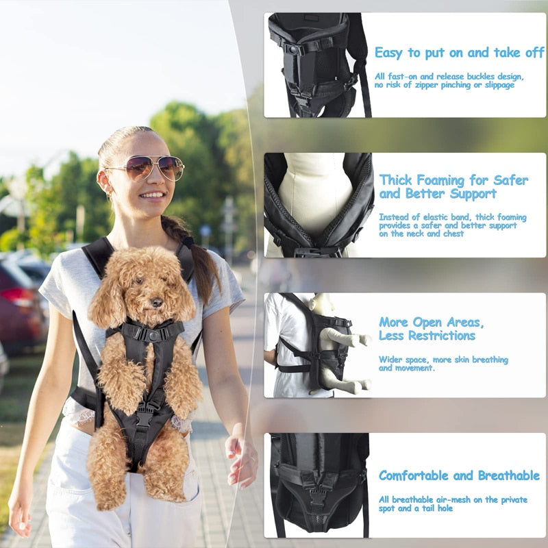 Front Facing Hands-Free Dog Carrier Dog