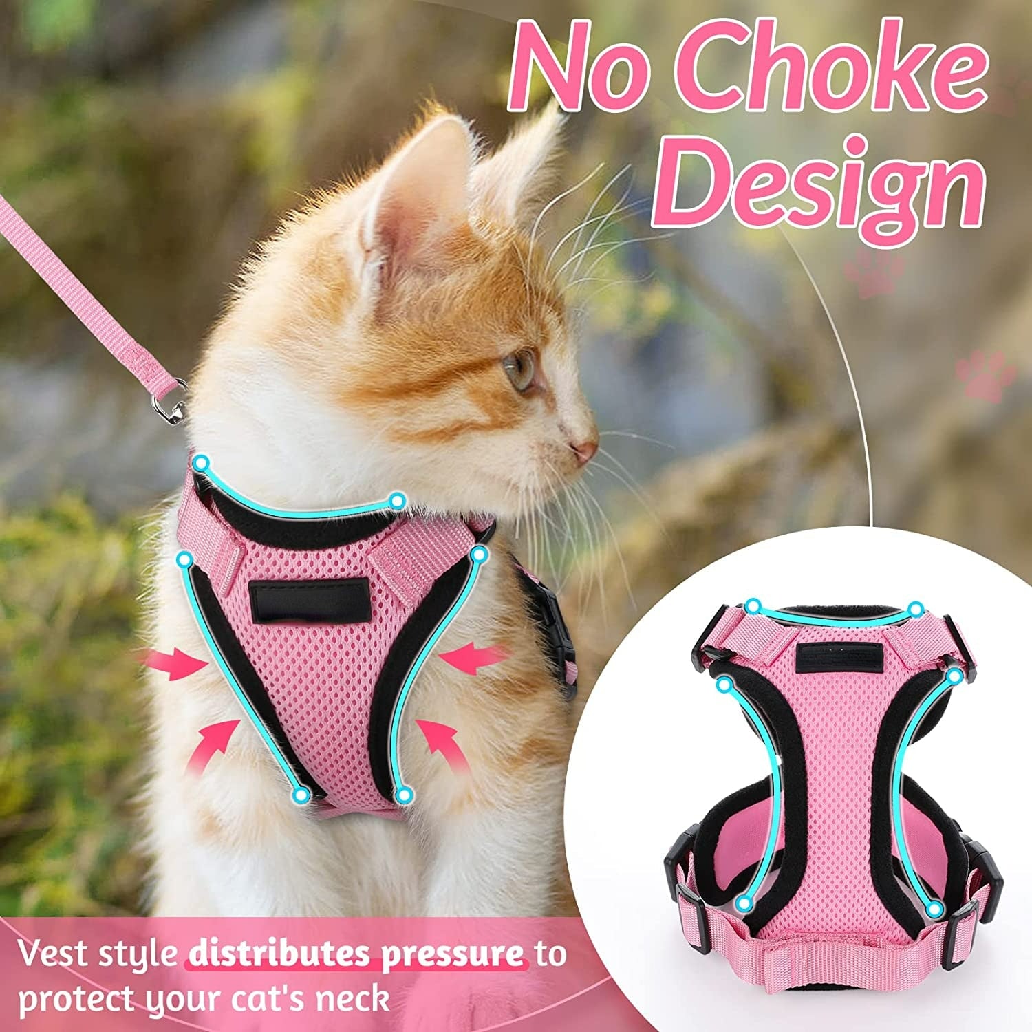 Soft Mesh Small Cat Harness